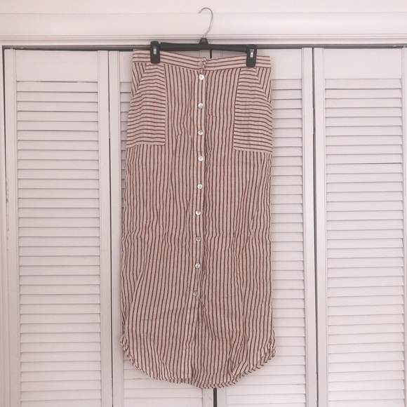 Artisan Ny Dresses & Skirts - Artisan x NY || striped linen maxi skirt
